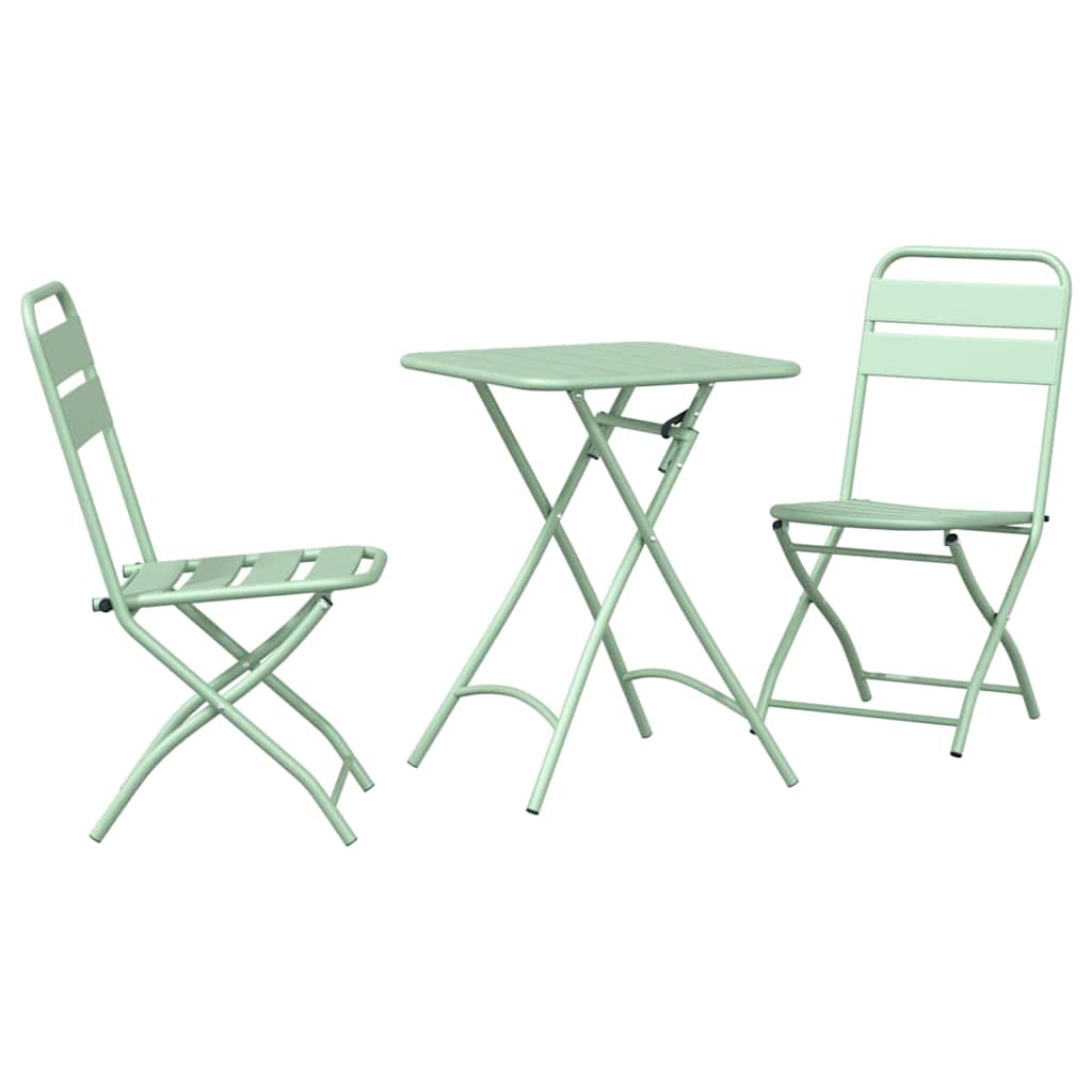 vidaXL Zestaw bistro 3 pcs Zielony Stal