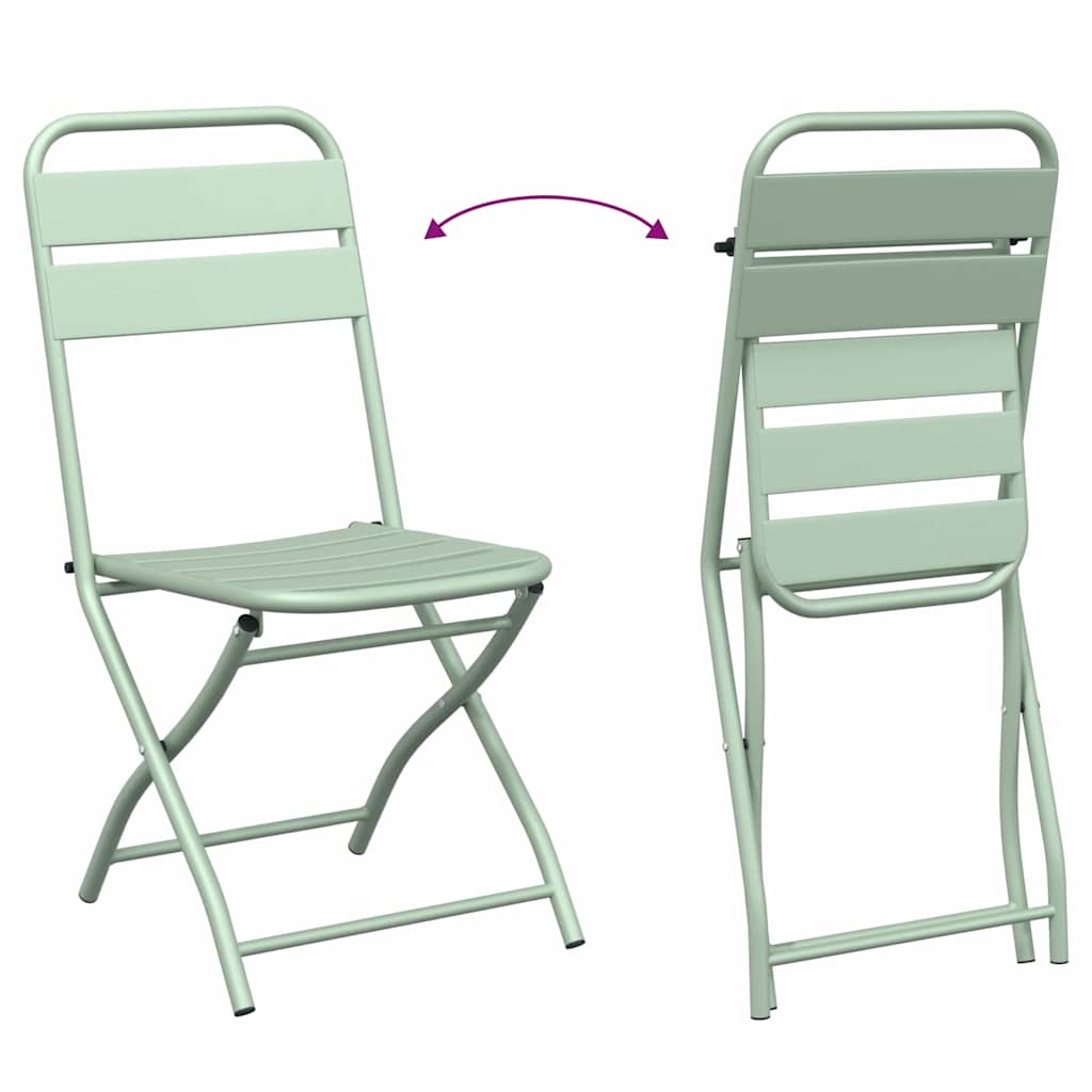 vidaXL Zestaw bistro 3 pcs Zielony Stal