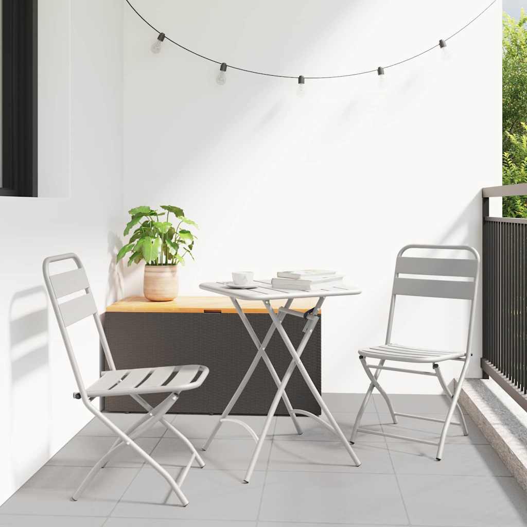 vidaXL Zestaw bistro 3 pcs Beżowy Stal