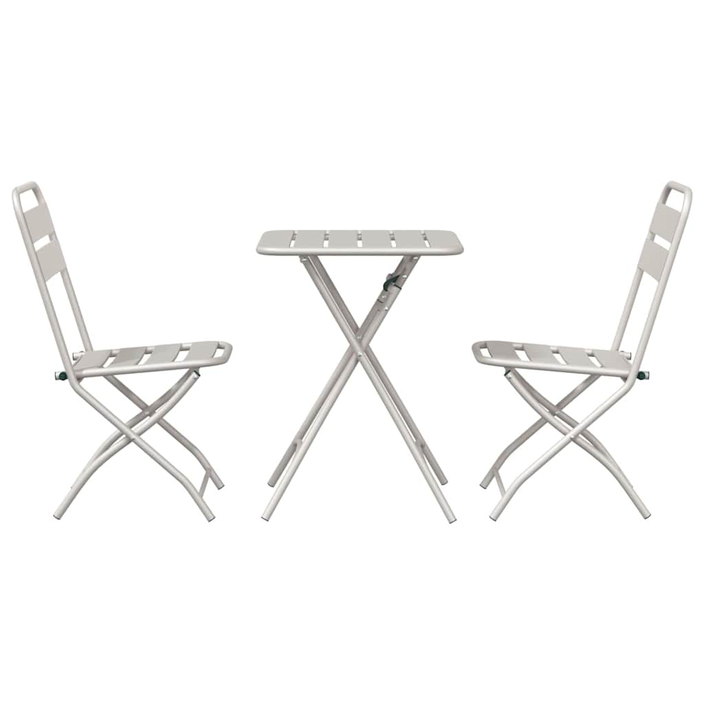 vidaXL Zestaw bistro 3 pcs Beżowy Stal