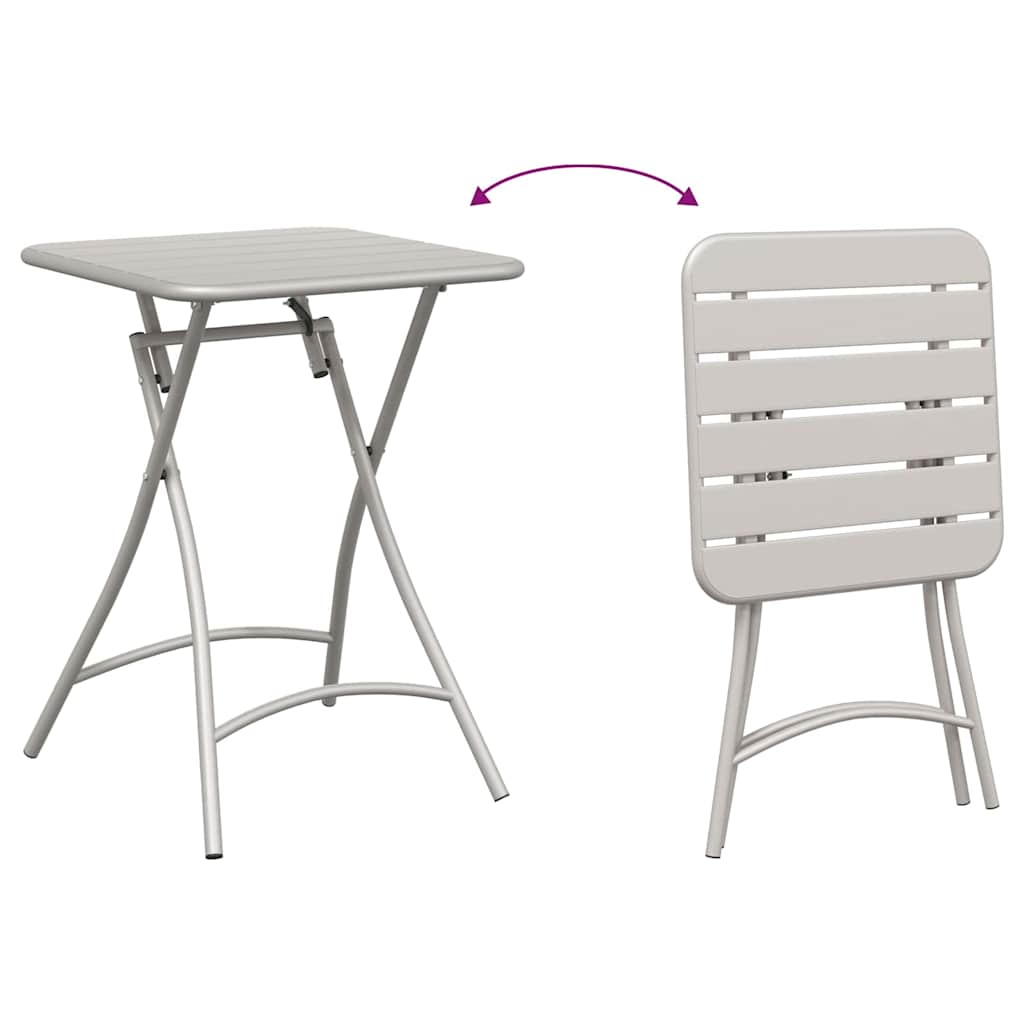 vidaXL Zestaw bistro 3 pcs Beżowy Stal