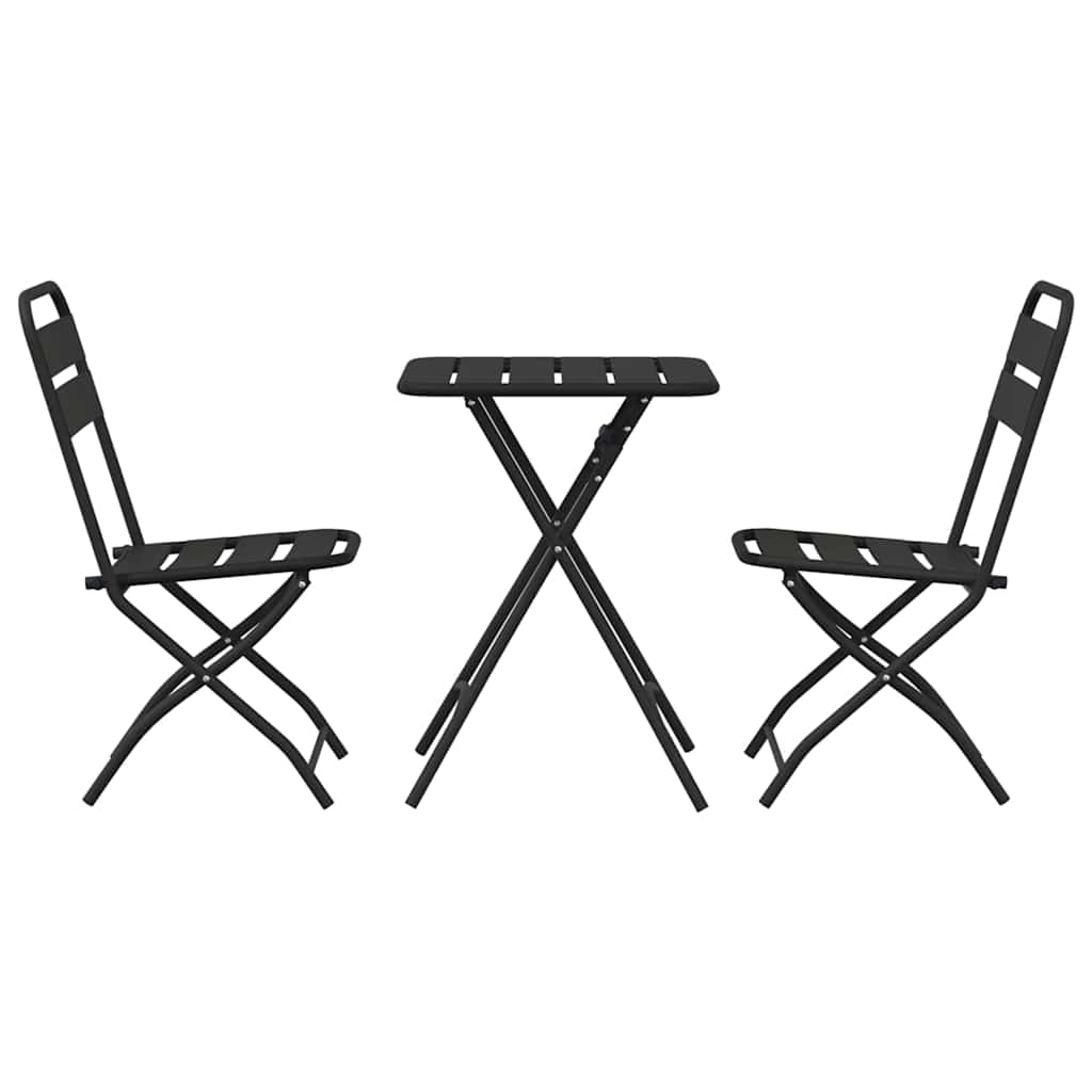 vidaXL Zestaw bistro 3 pcs Antracyt Stal