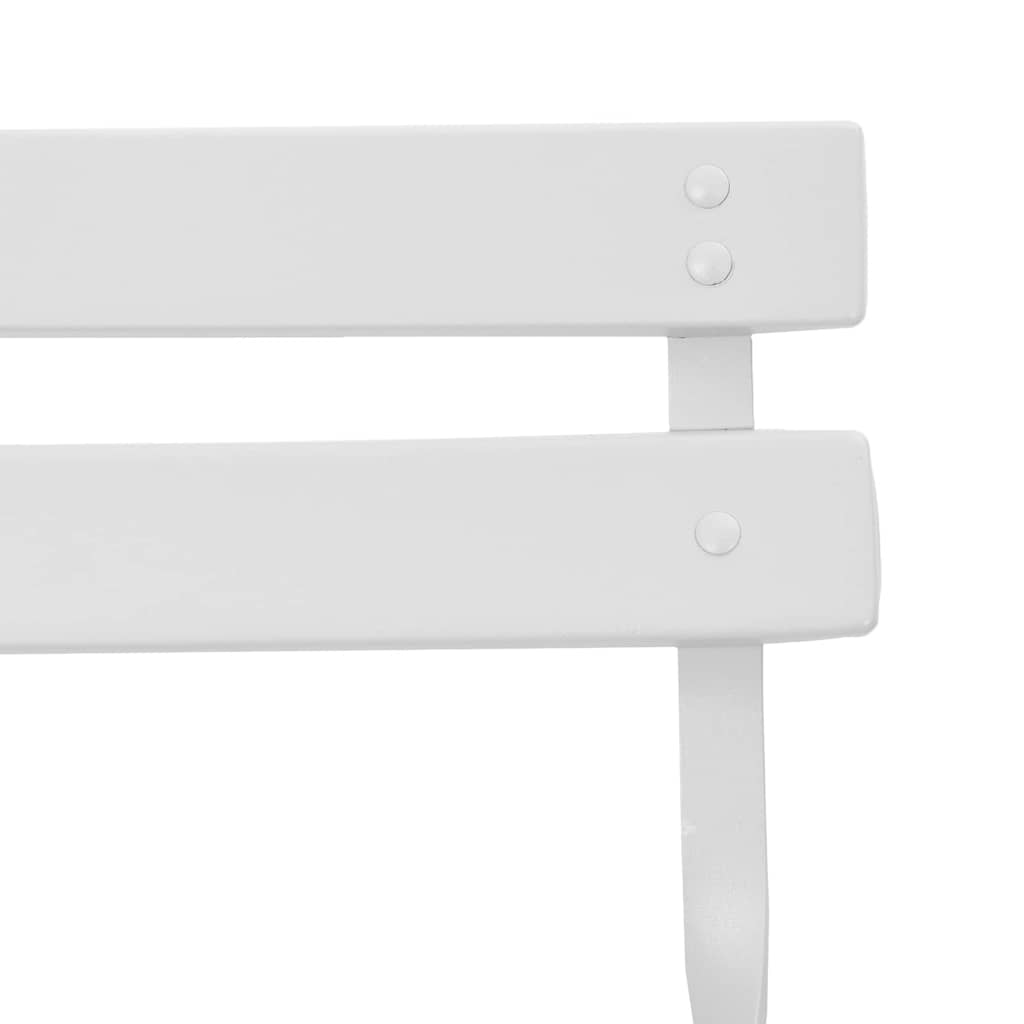 vidaXL Składane krzesło ogrodowe 2 pcs Biały 42 x 46 x 82 cm Metal