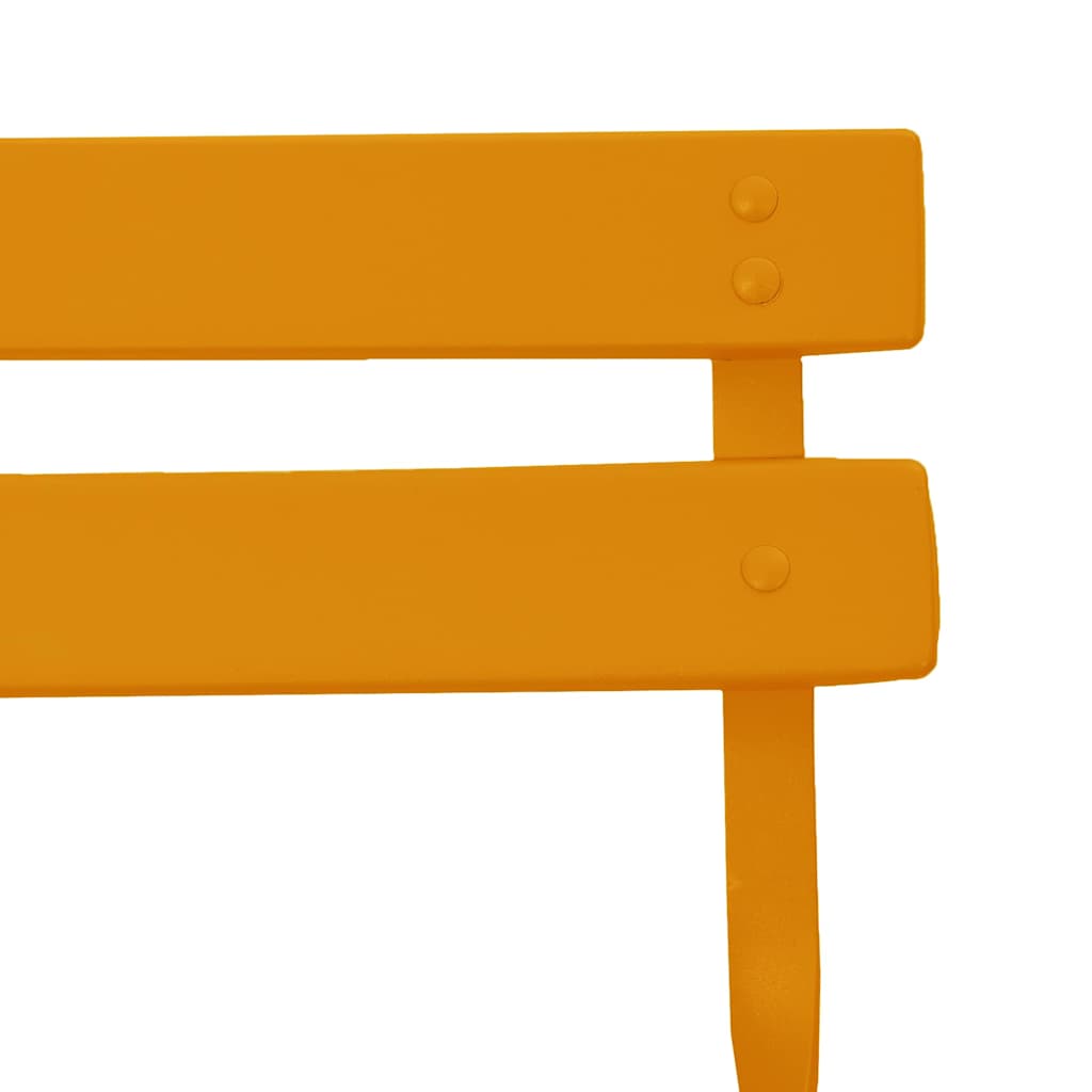 vidaXL Składane krzesło ogrodowe 2 pcs Musztardowy 42 x 46 x 82 cm