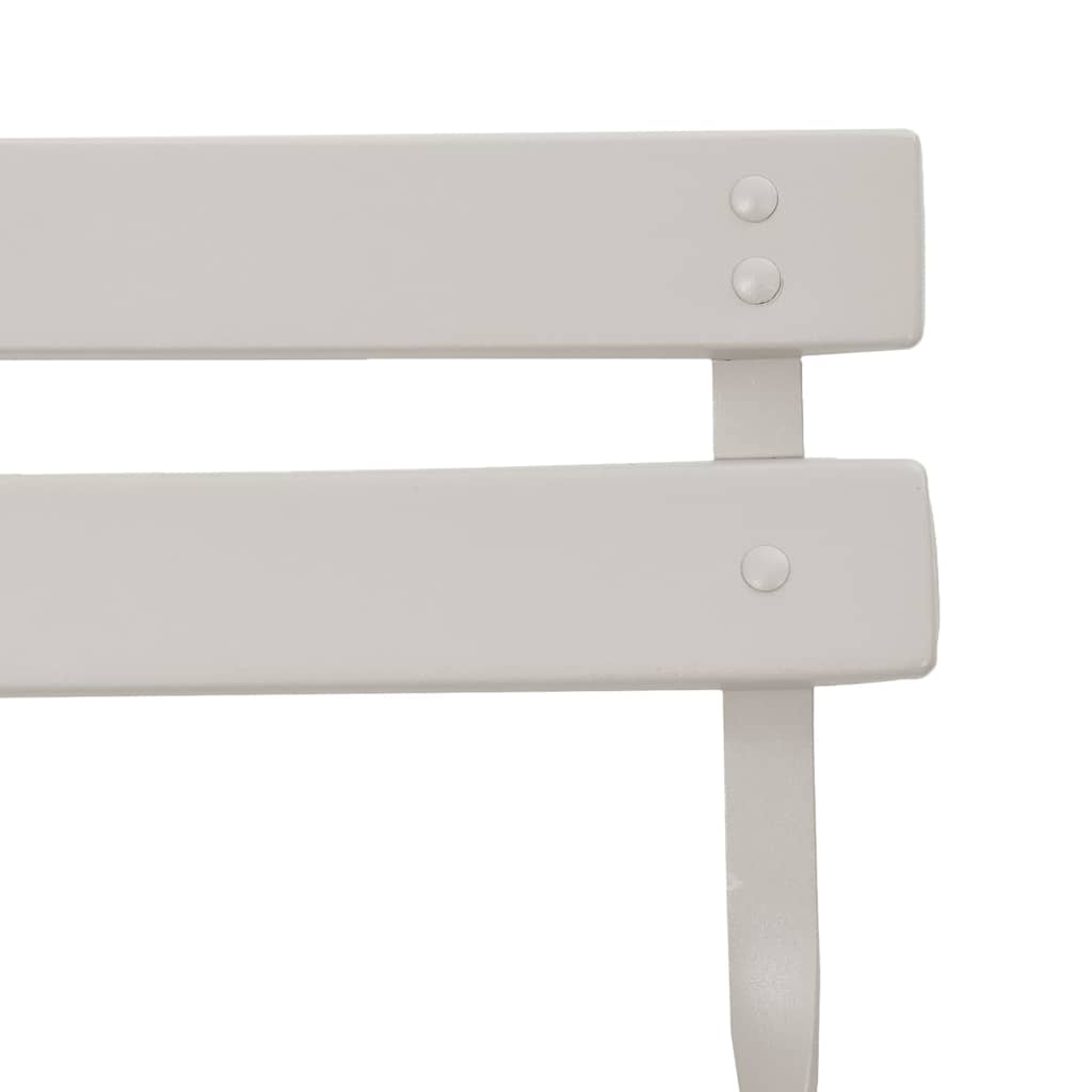 vidaXL Składane krzesło ogrodowe 2 pcs Beżowy 42 x 46 x 82 cm Metal