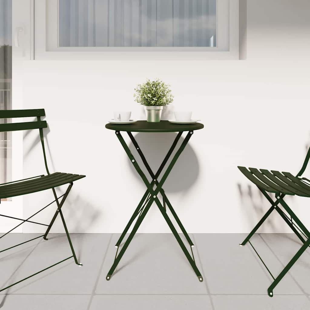 vidaXL Stolik bistro Ciemna zieleń Ø 50 x 71 cm