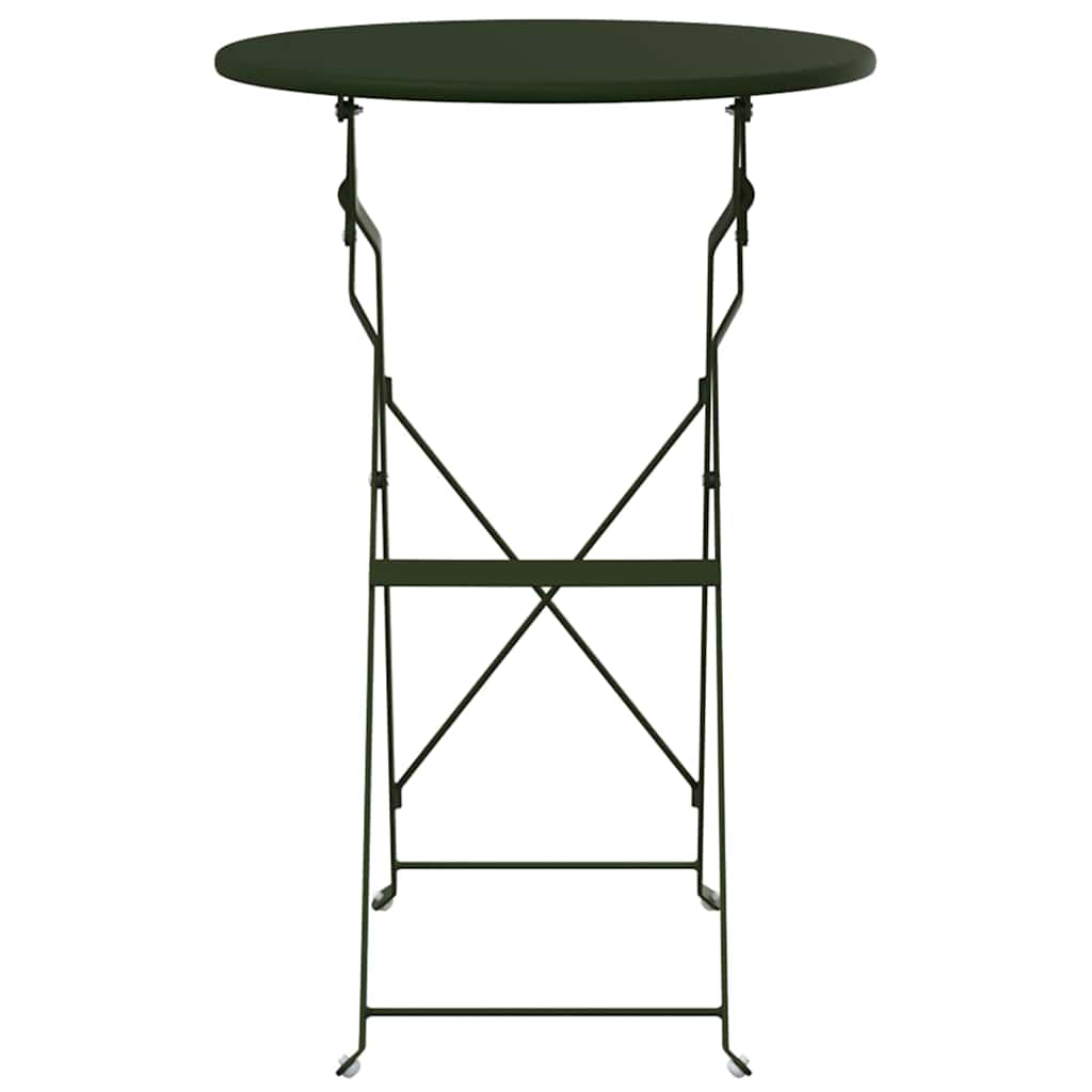 vidaXL Stolik bistro Ciemna zieleń Ø 50 x 71 cm