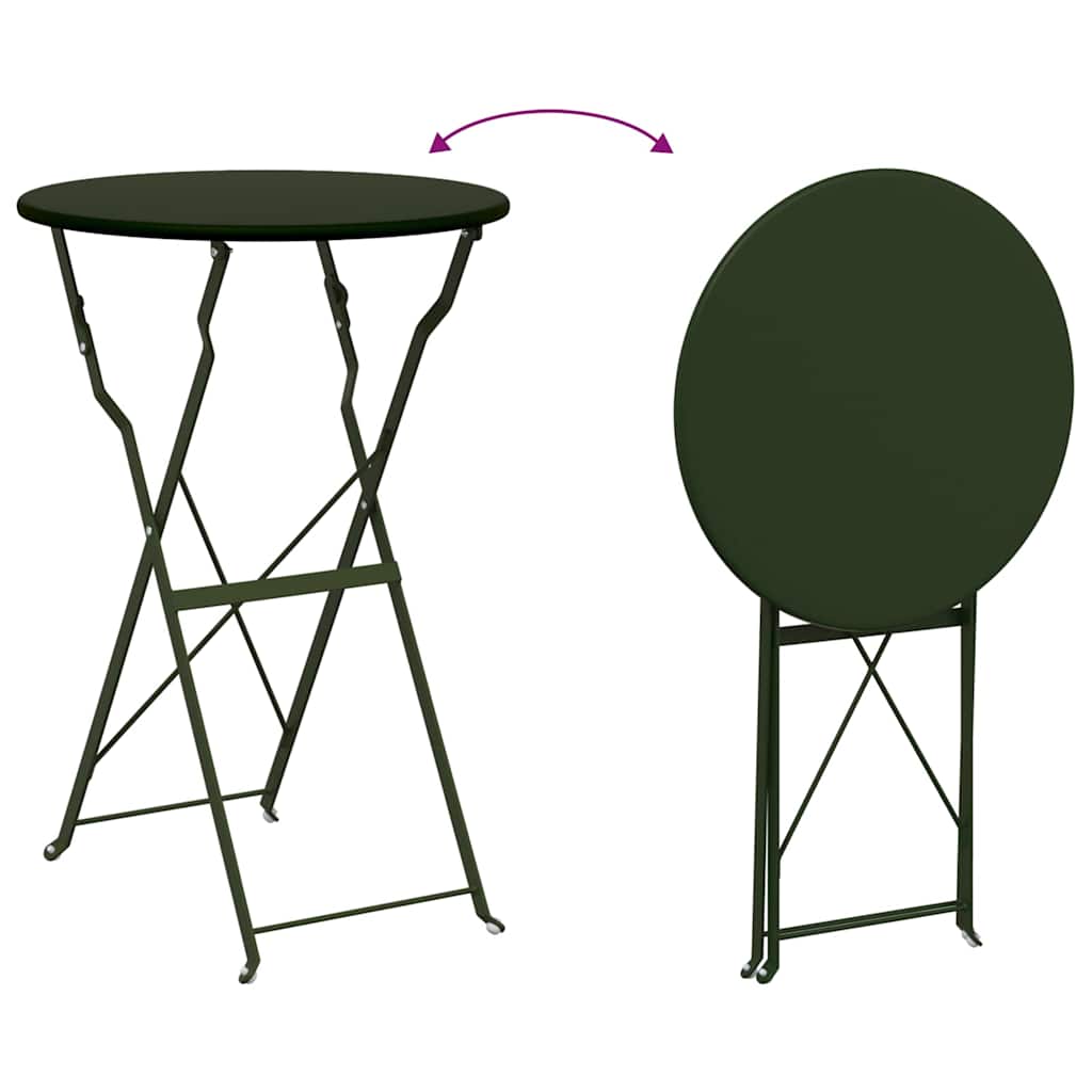 vidaXL Stolik bistro Ciemna zieleń Ø 50 x 71 cm
