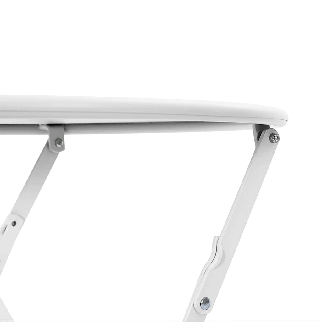 vidaXL Stolik bistro Biały Ø 50 x 71 cm Stal malowana proszkowo