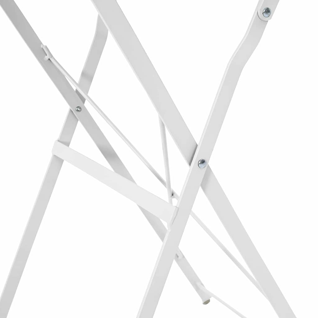 vidaXL Stolik bistro Biały Ø 50 x 71 cm Stal malowana proszkowo
