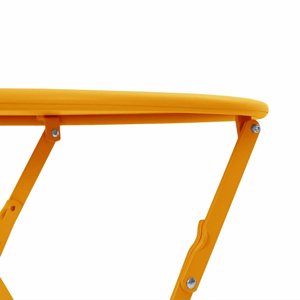 vidaXL Stolik bistro Musztardowy Ø 50 x 71 cm Stal malowana proszkowo