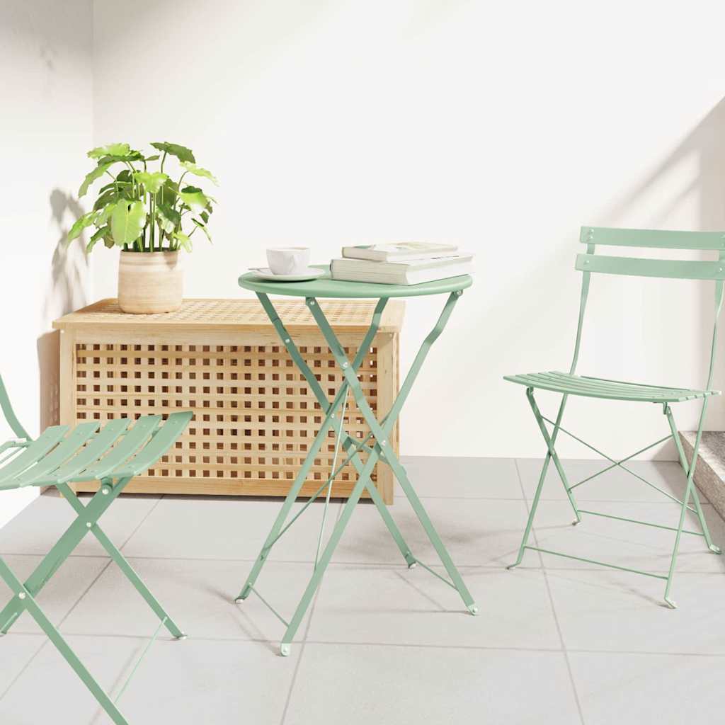 vidaXL Stolik bistro Jasna miętowa Ø 50 x 71 cm