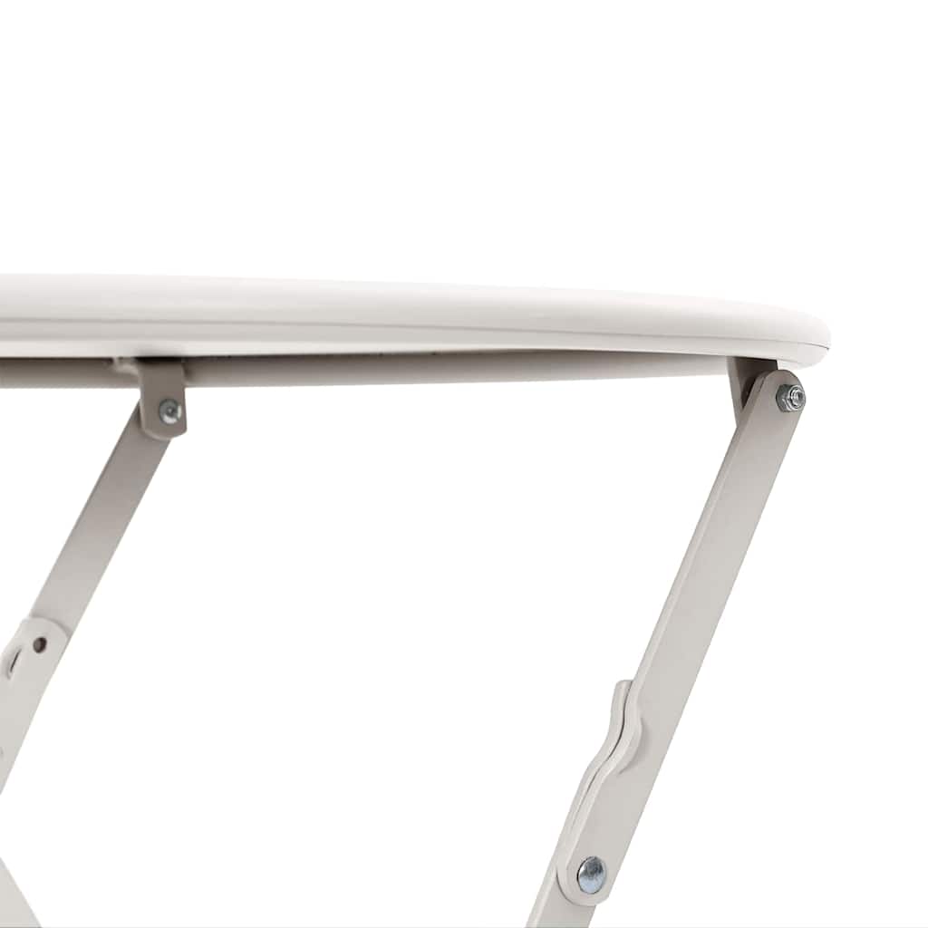 vidaXL Stolik bistro Beżowy Ø 50 x 71 cm Stal malowana proszkowo