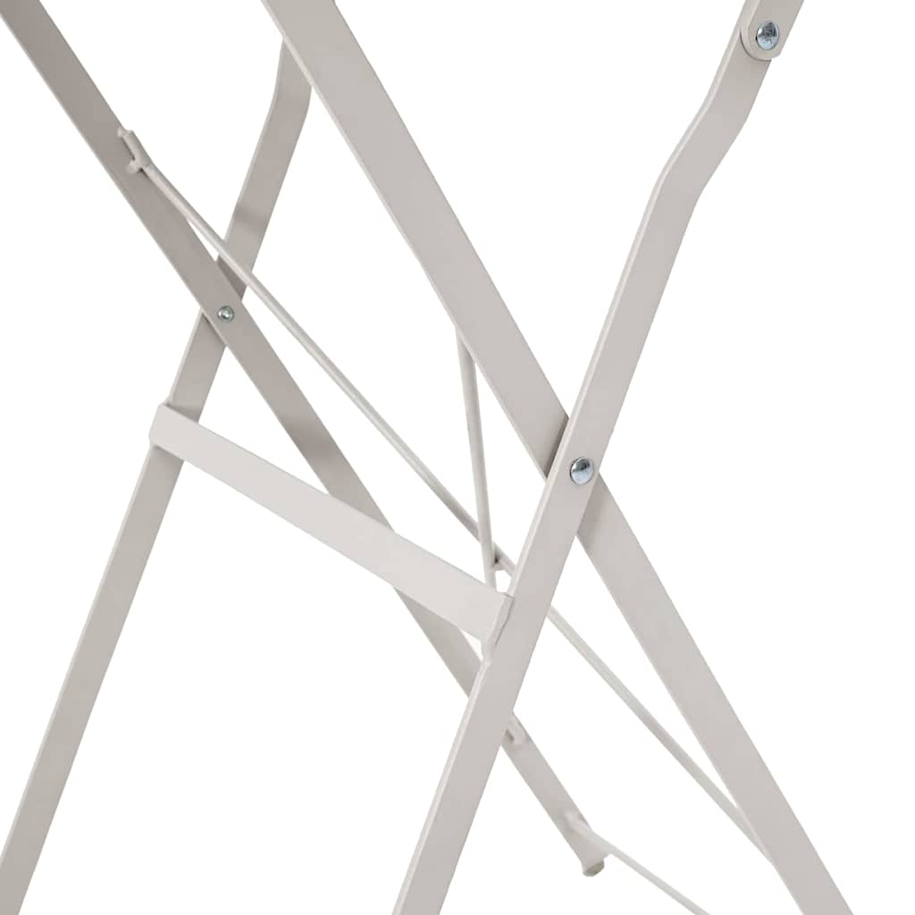 vidaXL Stolik bistro Beżowy Ø 50 x 71 cm Stal malowana proszkowo