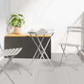 vidaXL Stolik bistro Beżowy Ø 50 x 71 cm Stal malowana proszkowo