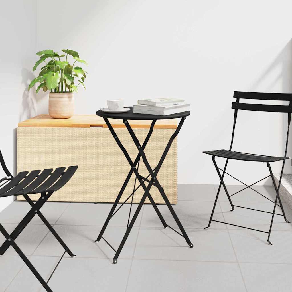 vidaXL Stolik bistro Antracyt Ø 50 x 71 cm Stal malowana proszkowo