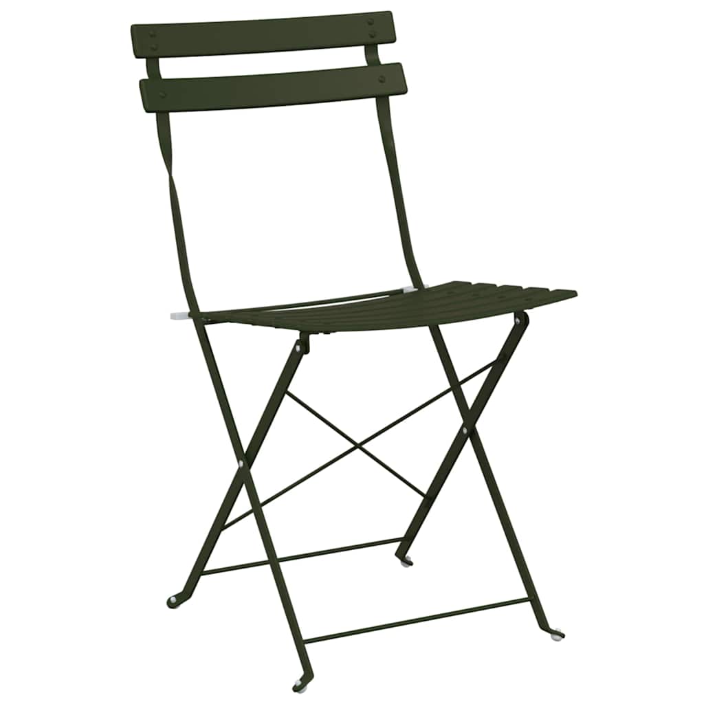 vidaXL Składany zestaw bistro 3 pcs Las Stal