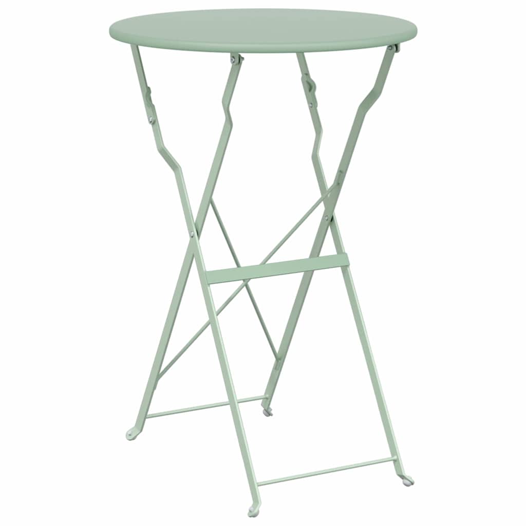 vidaXL Składany zestaw bistro 3 pcs Morska zieleń Stal