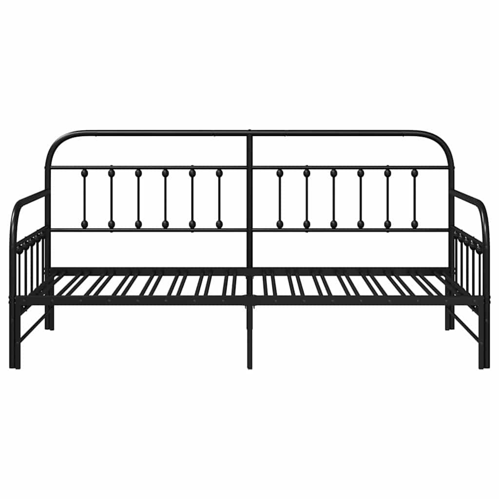 vidaXL Rama łóżka dziennego Czarny 100 x 200 cm