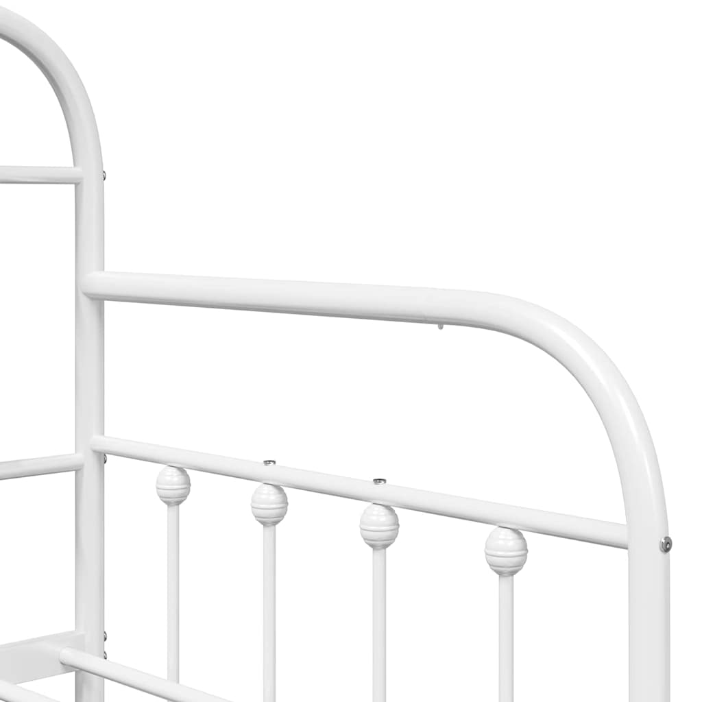 vidaXL Rama łóżka dziennego Biały 80 x 200 cm Stal malowana proszkowo