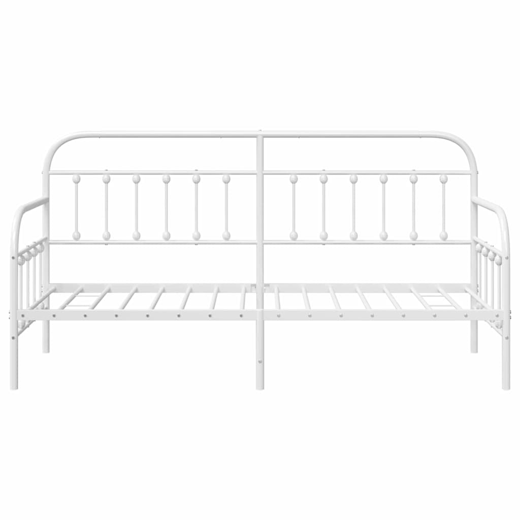 vidaXL Rama łóżka dziennego Biały 80 x 200 cm Stal malowana proszkowo