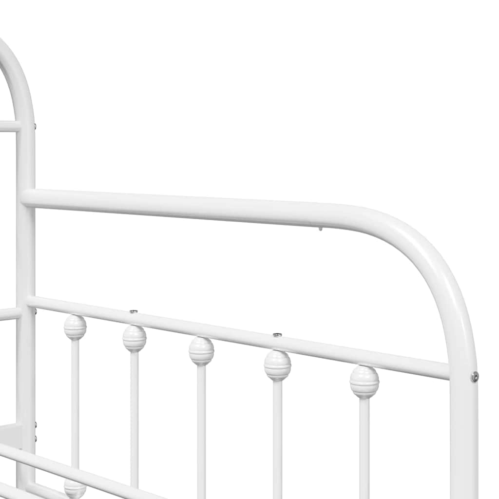 vidaXL Rama łóżka dziennego Biały 100 x 200 cm Stal malowana proszkowo