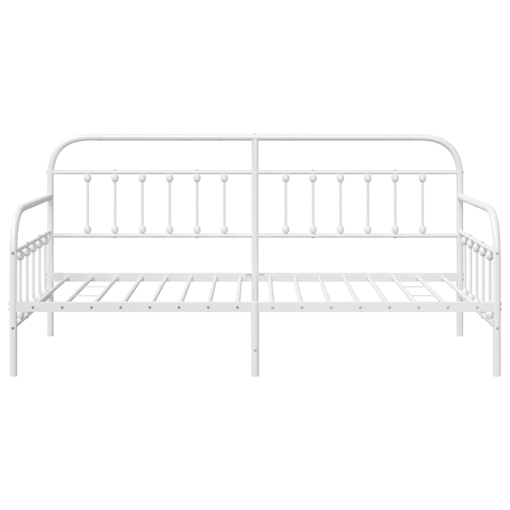 vidaXL Rama łóżka dziennego Biały 100 x 200 cm Stal malowana proszkowo