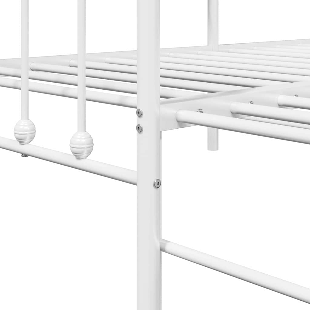vidaXL Rama łóżka dziennego Biały 80 x 200 cm Stal malowana proszkowo