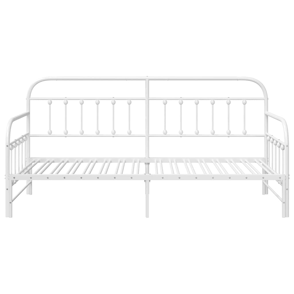 vidaXL Rama łóżka dziennego Biały 90 x 190 cm Stal malowana proszkowo
