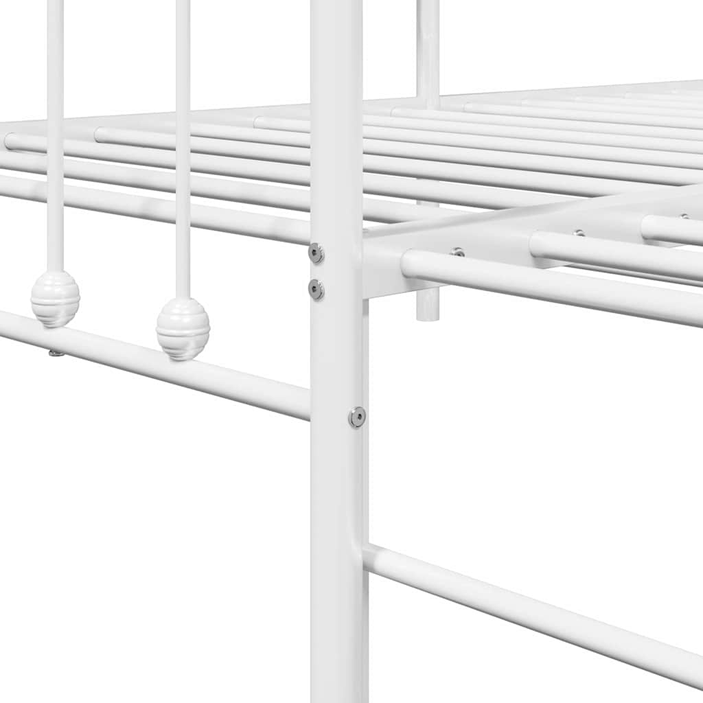 vidaXL Rama łóżka dziennego Biały 90 x 200 cm Stal malowana proszkowo