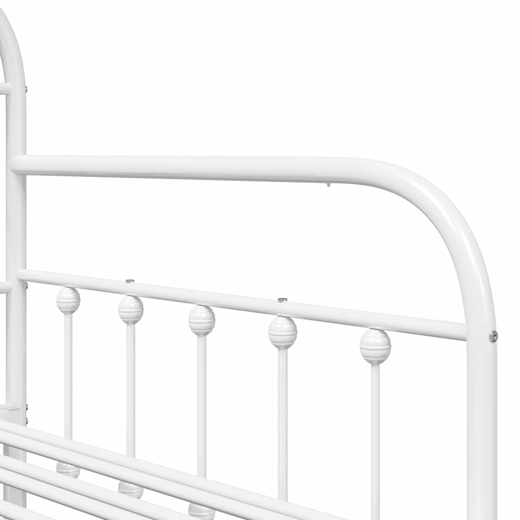 vidaXL Rama łóżka dziennego Biały 100 x 190 cm Stal malowana proszkowo