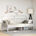 vidaXL Rama łóżka dziennego Biały 107 x 203 cm Stal malowana proszkowo