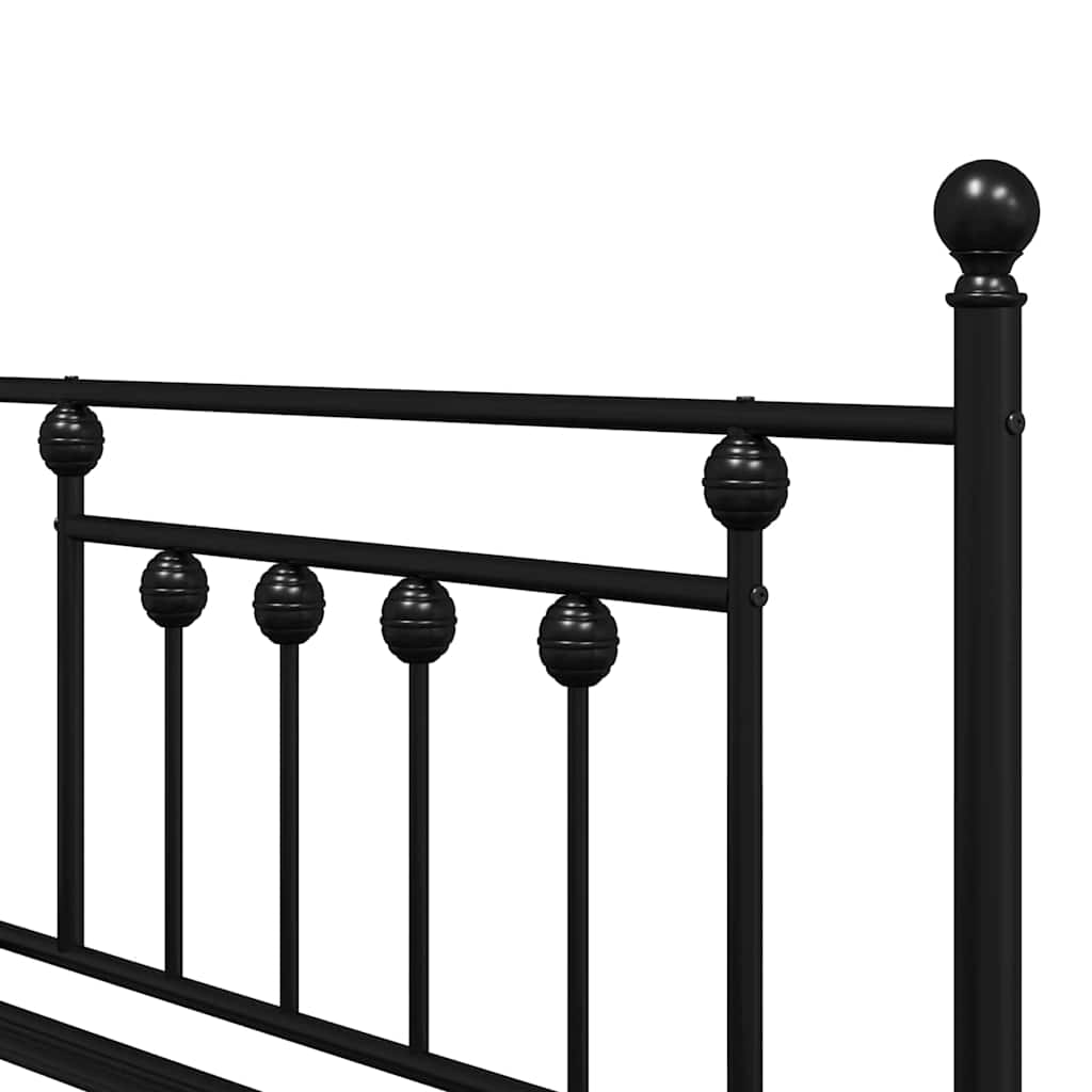 vidaXL Rama łóżka dziennego Czarny 107 x 203 cm Stal