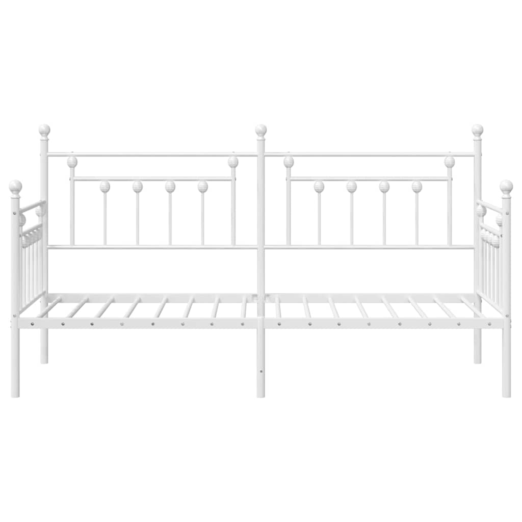 vidaXL Rama łóżka dziennego Biały 75 x 190 cm Stal