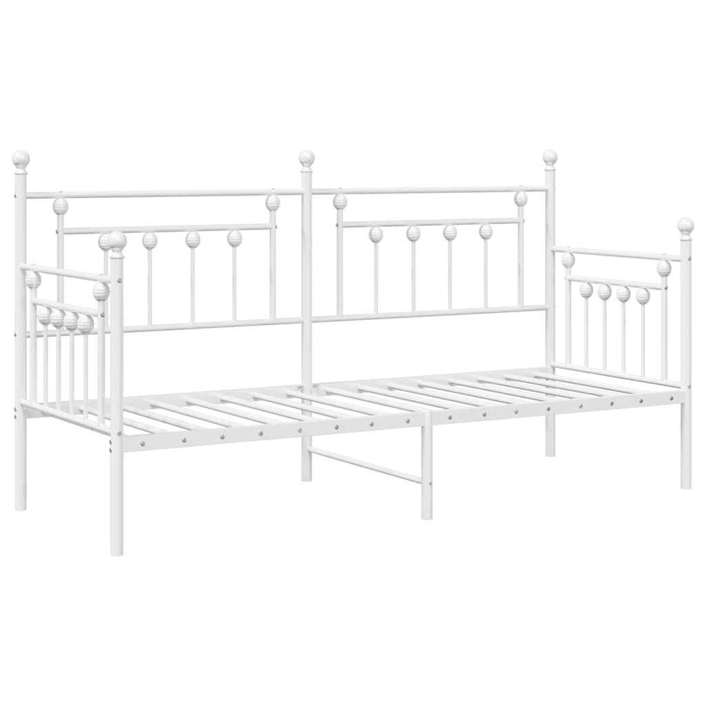 vidaXL Rama łóżka dziennego Biały 80 x 200 cm Stal