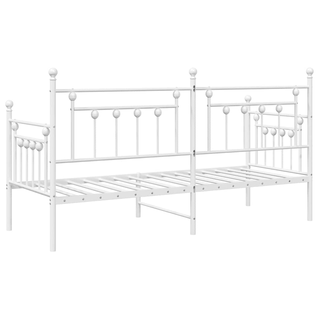 vidaXL Rama łóżka dziennego Biały 80 x 200 cm Stal