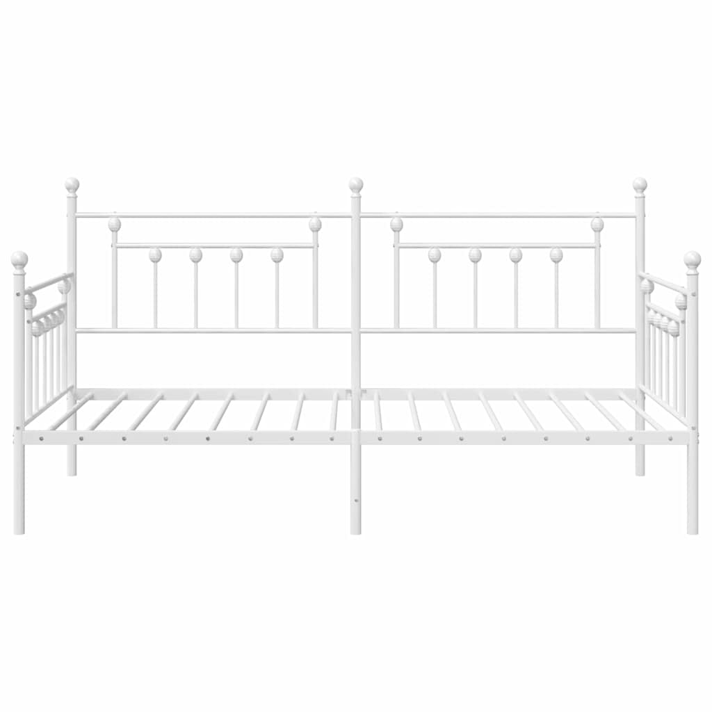vidaXL Rama łóżka dziennego Biały 100 x 190 cm Stal