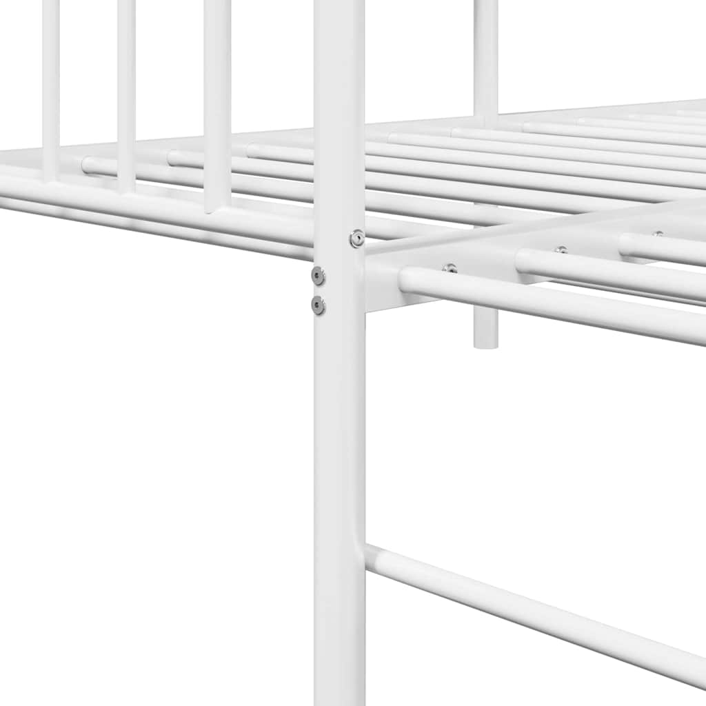 vidaXL Rama łóżka dziennego Biały 75 x 190 cm Stal
