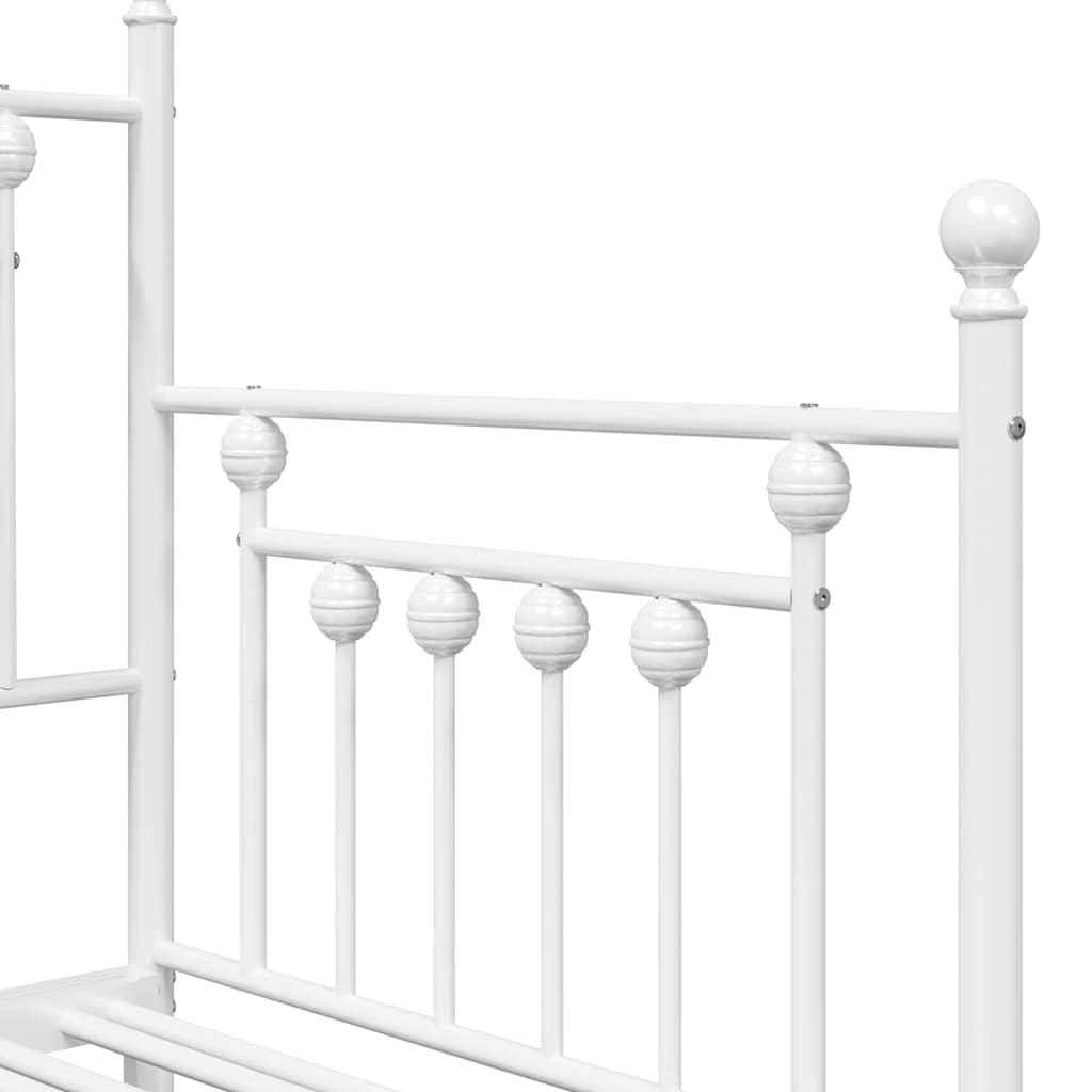 vidaXL Rama łóżka dziennego Biały 80 x 200 cm Stal