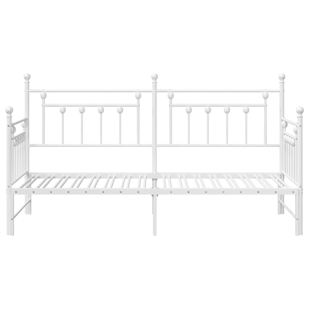 vidaXL Rama łóżka dziennego Biały 80 x 200 cm Stal