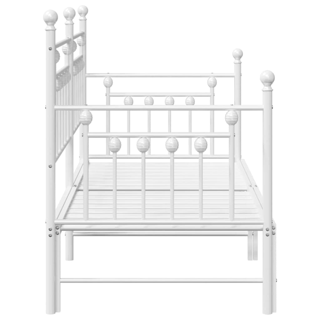 vidaXL Rama łóżka dziennego Biały 80 x 200 cm Stal