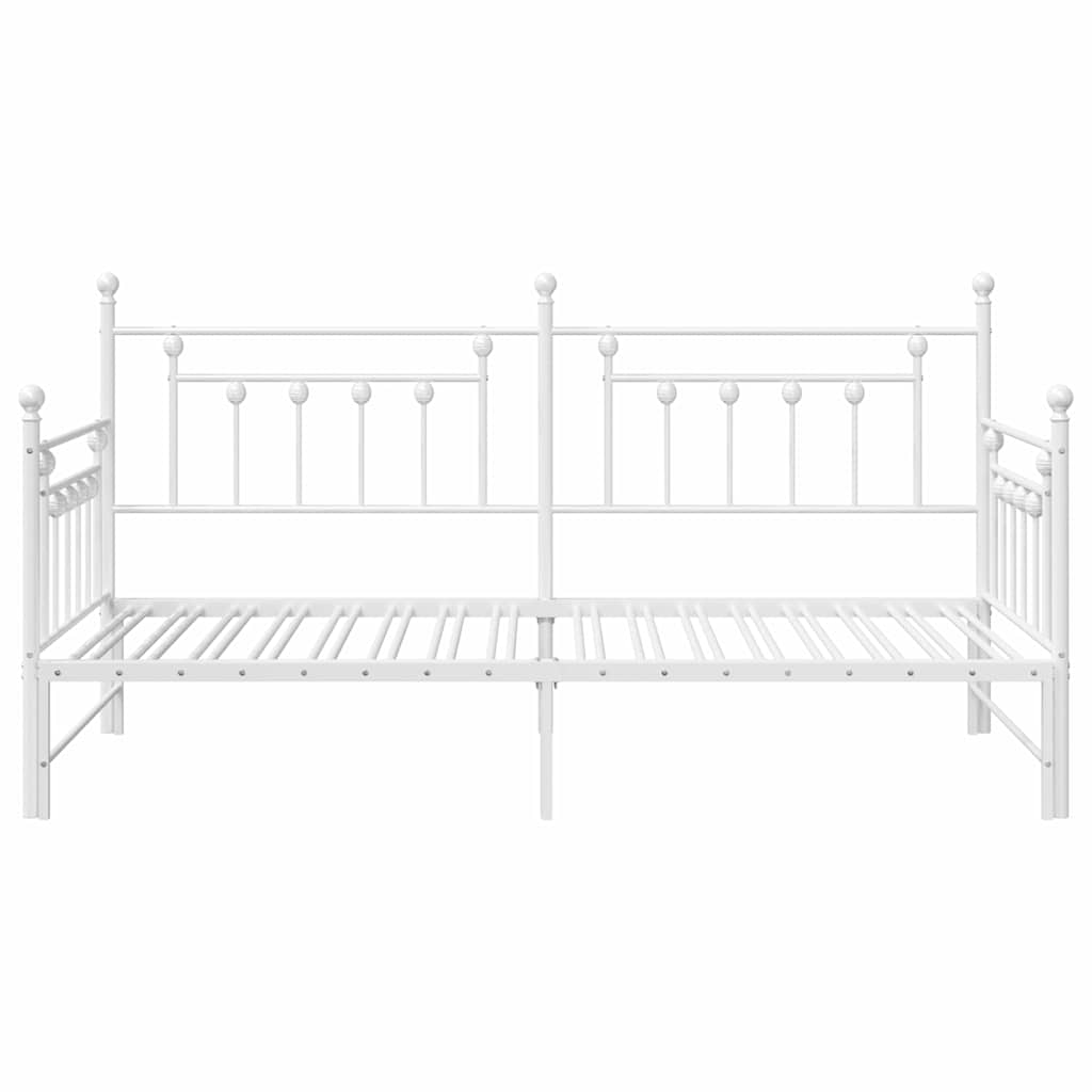 vidaXL Rama łóżka dziennego Biały 90 x 200 cm Stal