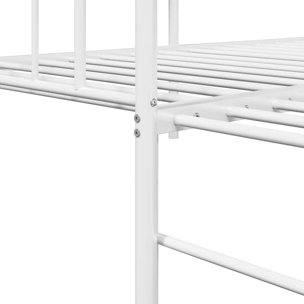 vidaXL Rama łóżka dziennego Biały 100 x 190 cm Stal