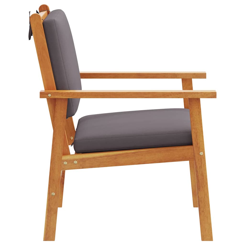 vidaXL Krzesło Ogrodowe z poduszką 2 pcs Antracyt Lite Drewno Akacji
