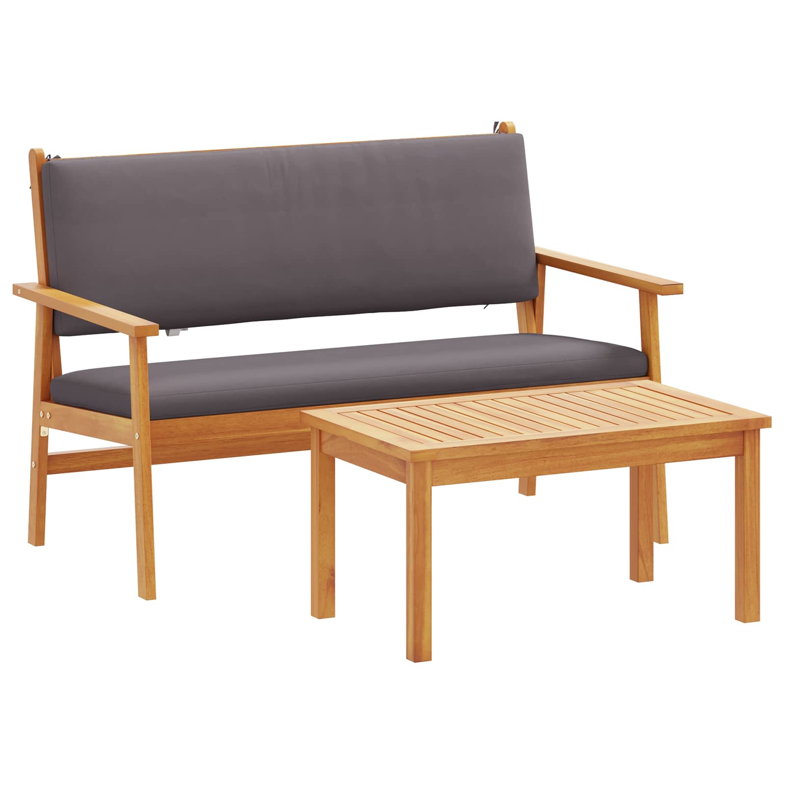 vidaXL Zestaw Sof na Ogród 2 pcs Antracyt Lite Drewno Akacji