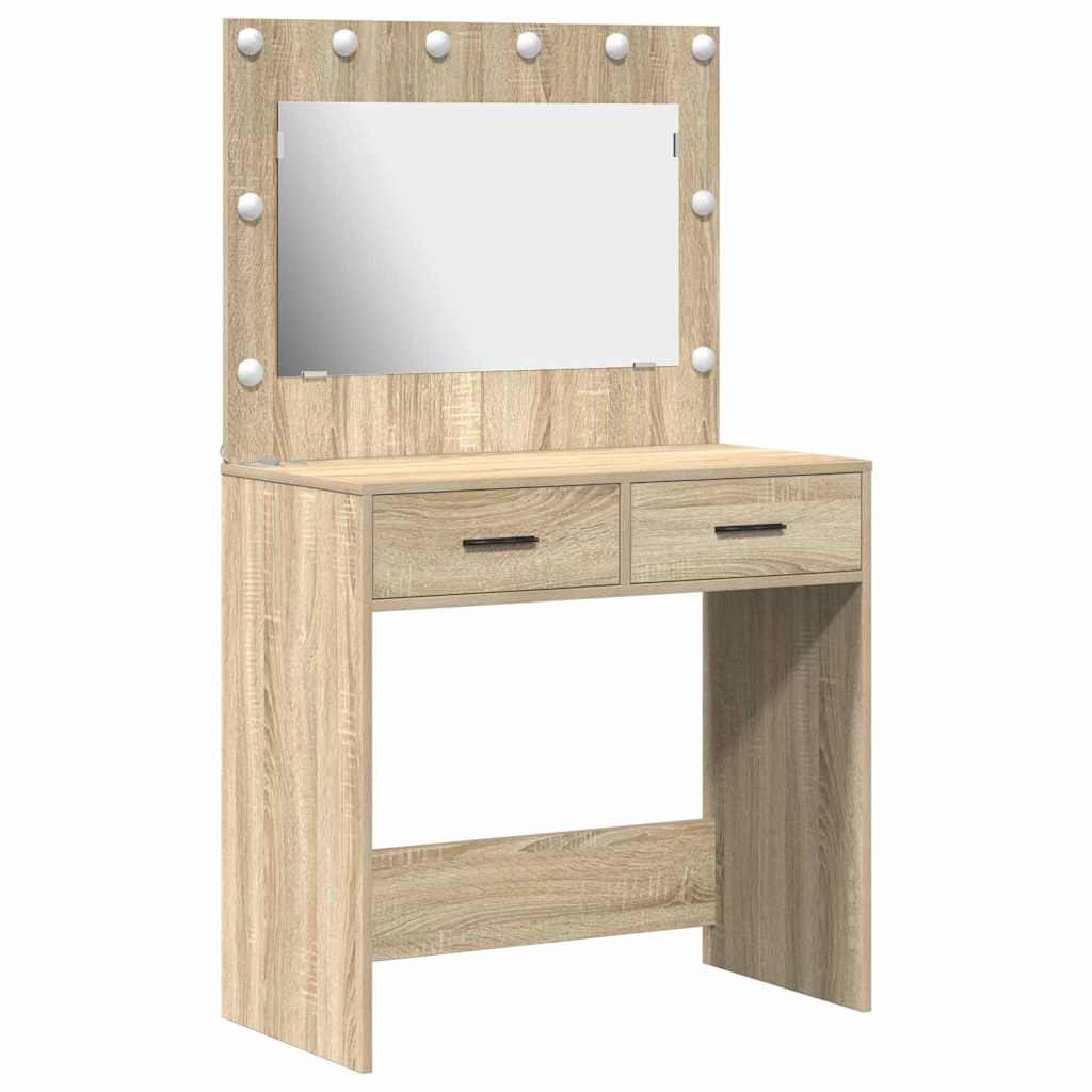 vidaXL Toaletka Dąb Sonoma 78,5 x 41 x 135 cm Materiał drewnopochodny