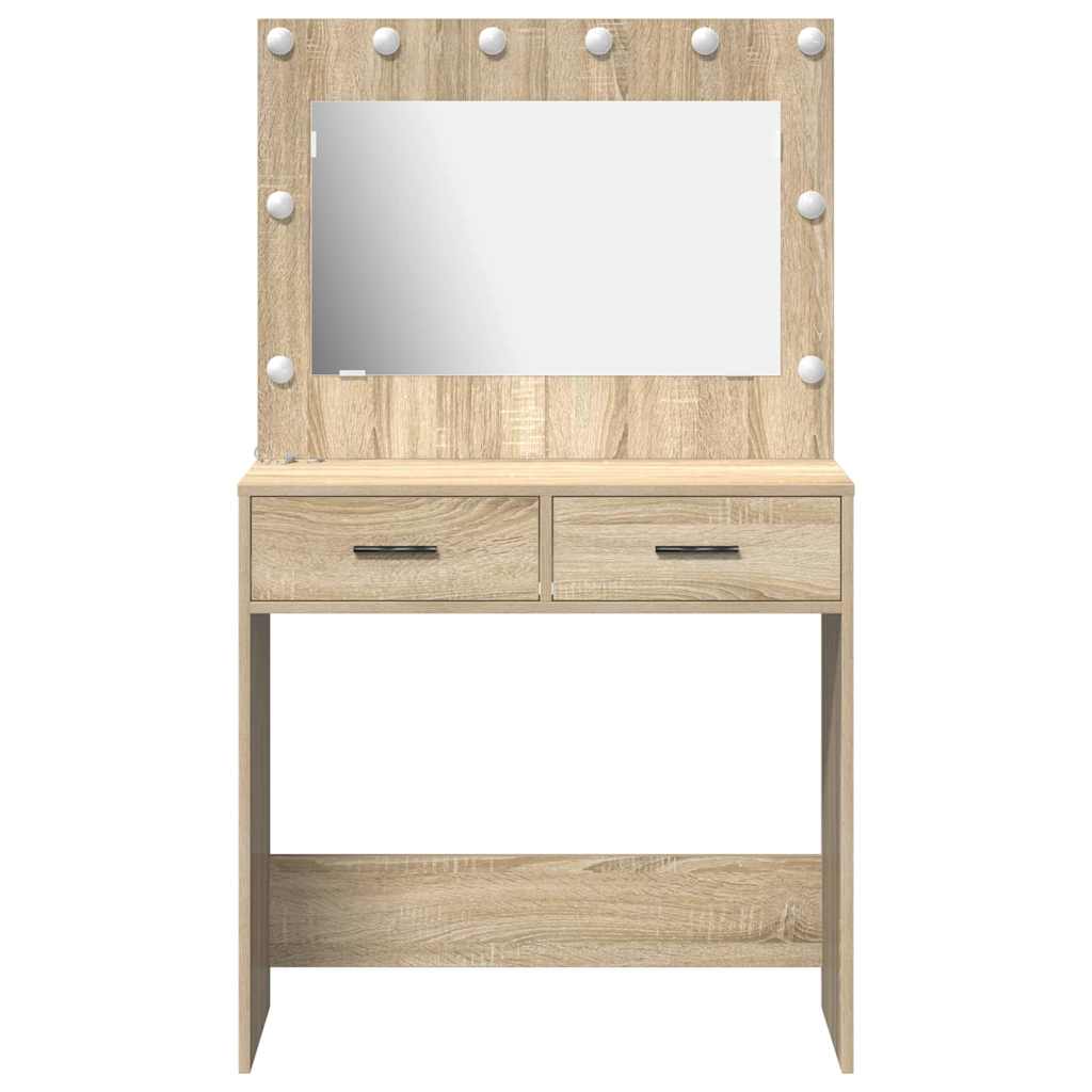 vidaXL Toaletka Dąb Sonoma 78,5 x 41 x 135 cm Materiał drewnopochodny