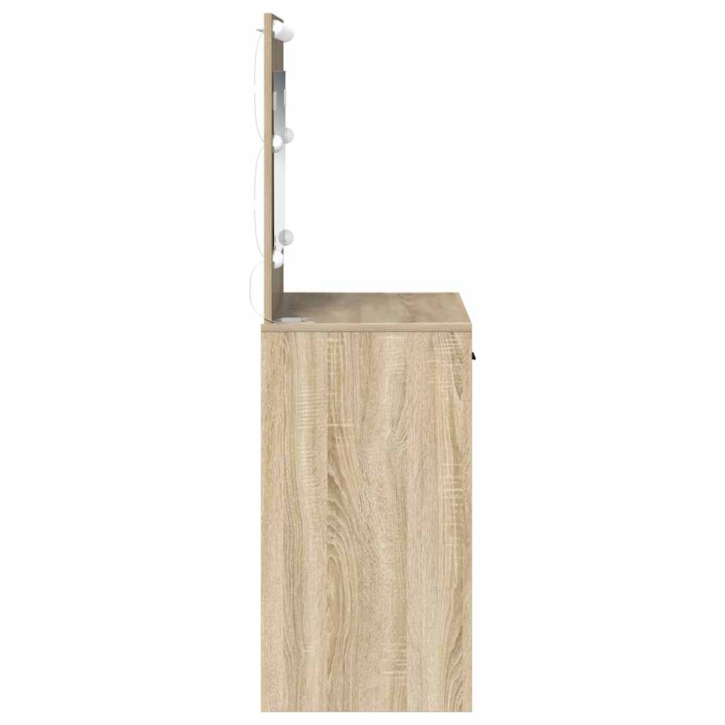 vidaXL Toaletka Dąb Sonoma 78,5 x 41 x 135 cm Materiał drewnopochodny