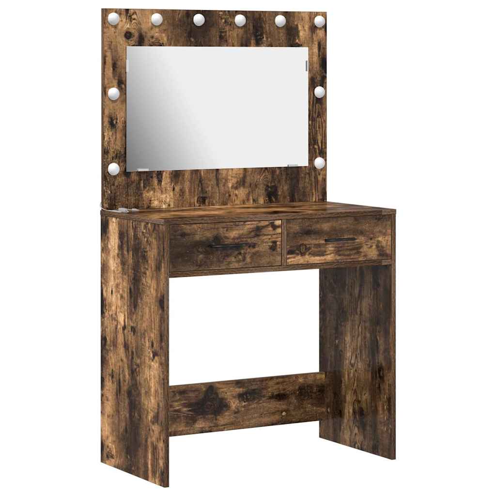 vidaXL Toaletka Dąb wędzony 78,5 x 41 x 135 cm Materiał drewnopochodny