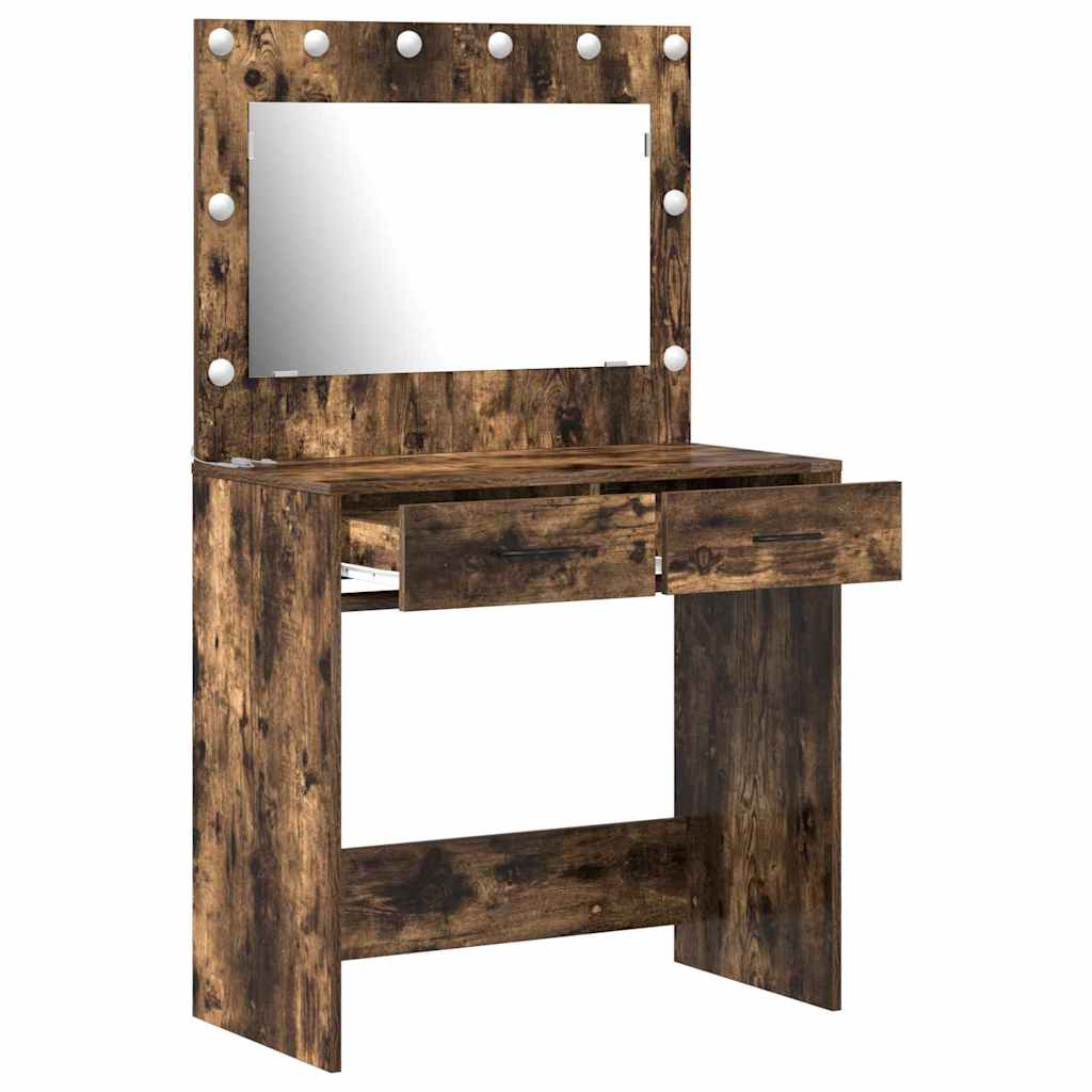 vidaXL Toaletka Dąb wędzony 78,5 x 41 x 135 cm Materiał drewnopochodny